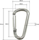 Aluminium Carabiner Snap Hook (Pack of 2)